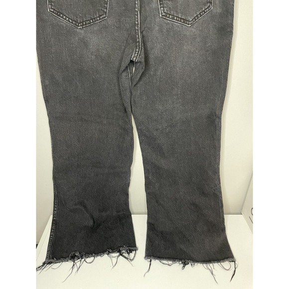 Wrangler Authentic Hi Bell Jeans Black Distressed High Waist Bell Legs Size 10 - Picture 5 of 9